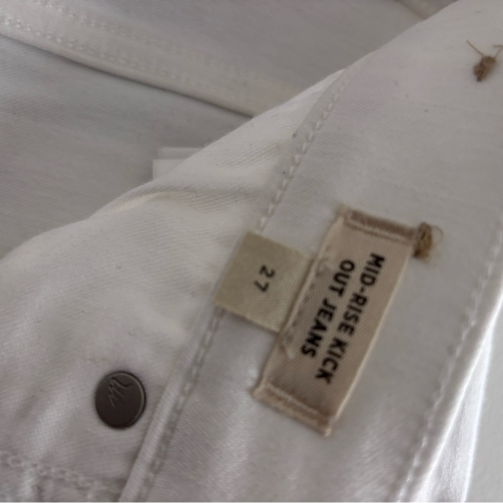MADEWELL Kick Out Crop White Jeans, size 27, used good condition - Picture 4 of 8